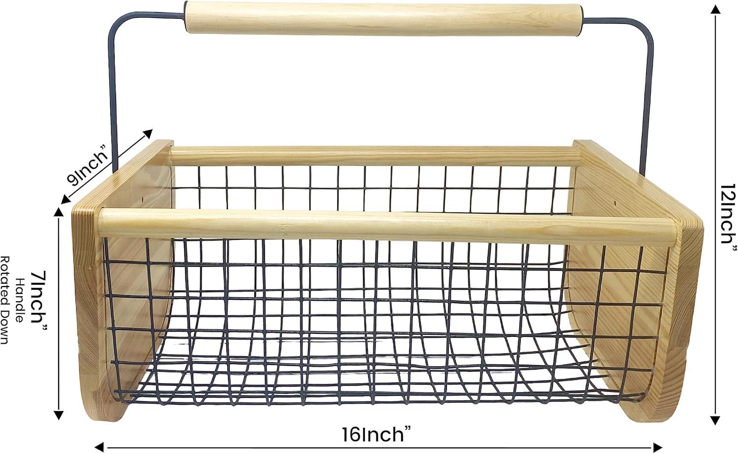 Large Garden Harvest Basket With Rotating Handle Makes Washing Your Fruits and Veggies a Breeze