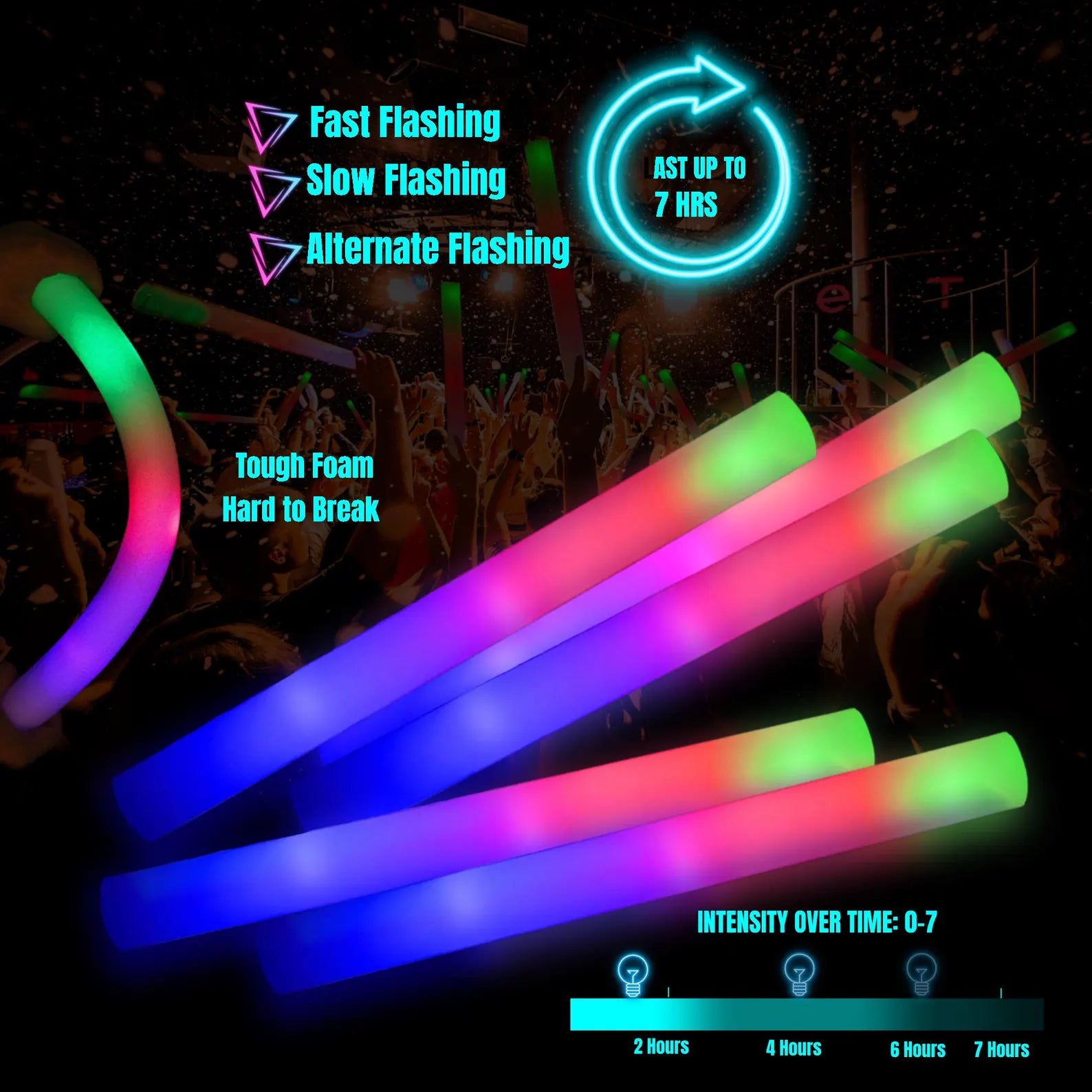 Customized Foam Glow Sticks Wedding Favors 120 Pack – Light Up Party Supplies, LED Glow Sticks Personalized Light Up Foam Sticks, Custom Text (Copy)