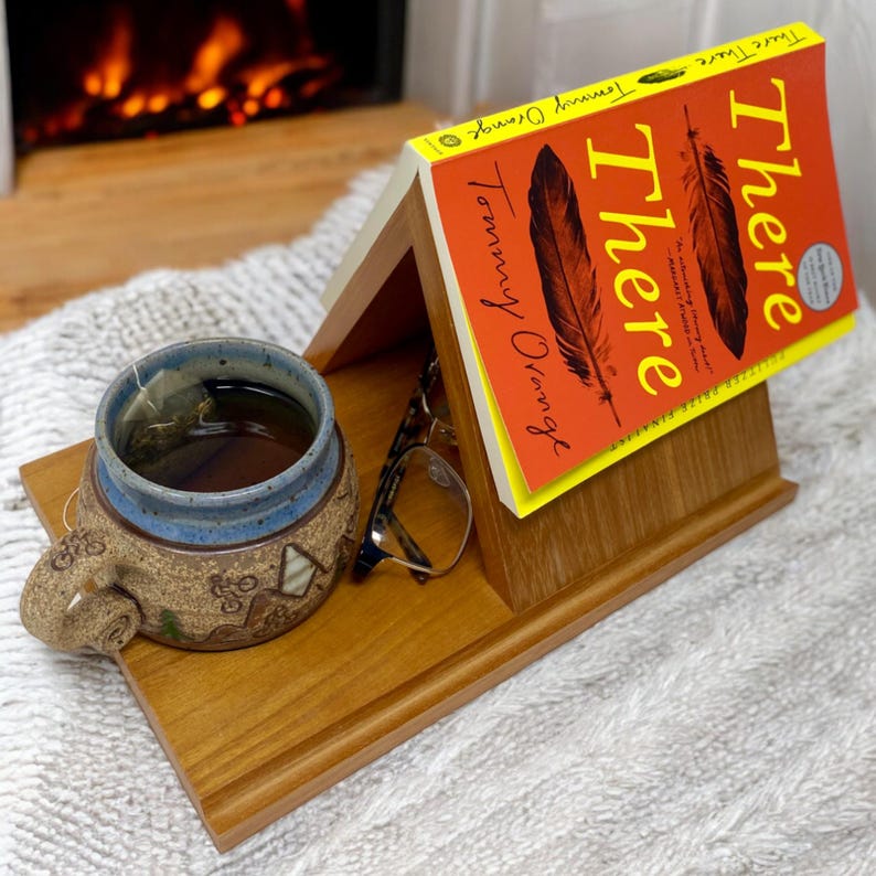 Triangle Book Holder Book Gifts For Book Lovers Comes Assembled With Slot For Tablet/Drink Holder Book Lover Gift Reading Gifts For Mom